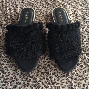 Zara Fringe Sandals - NWT